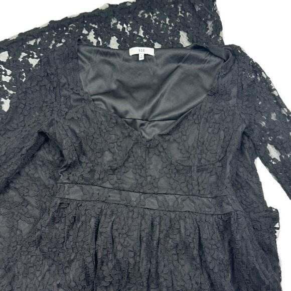 NSR Black Witchy/Goth Fairy/Romantic/Bustier Layered Lace Dress Women's Small - Picture 3 of 10